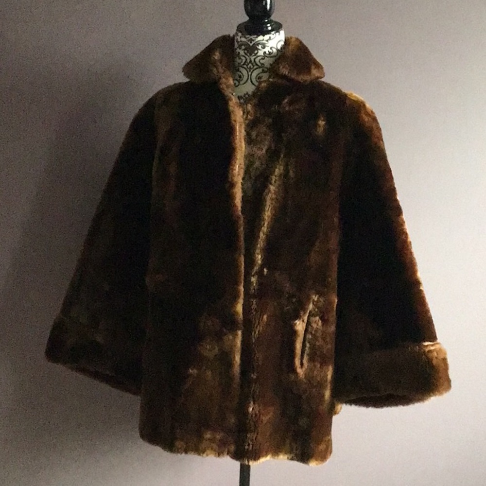 Vintage 1950’s brown Mouton fur jacket